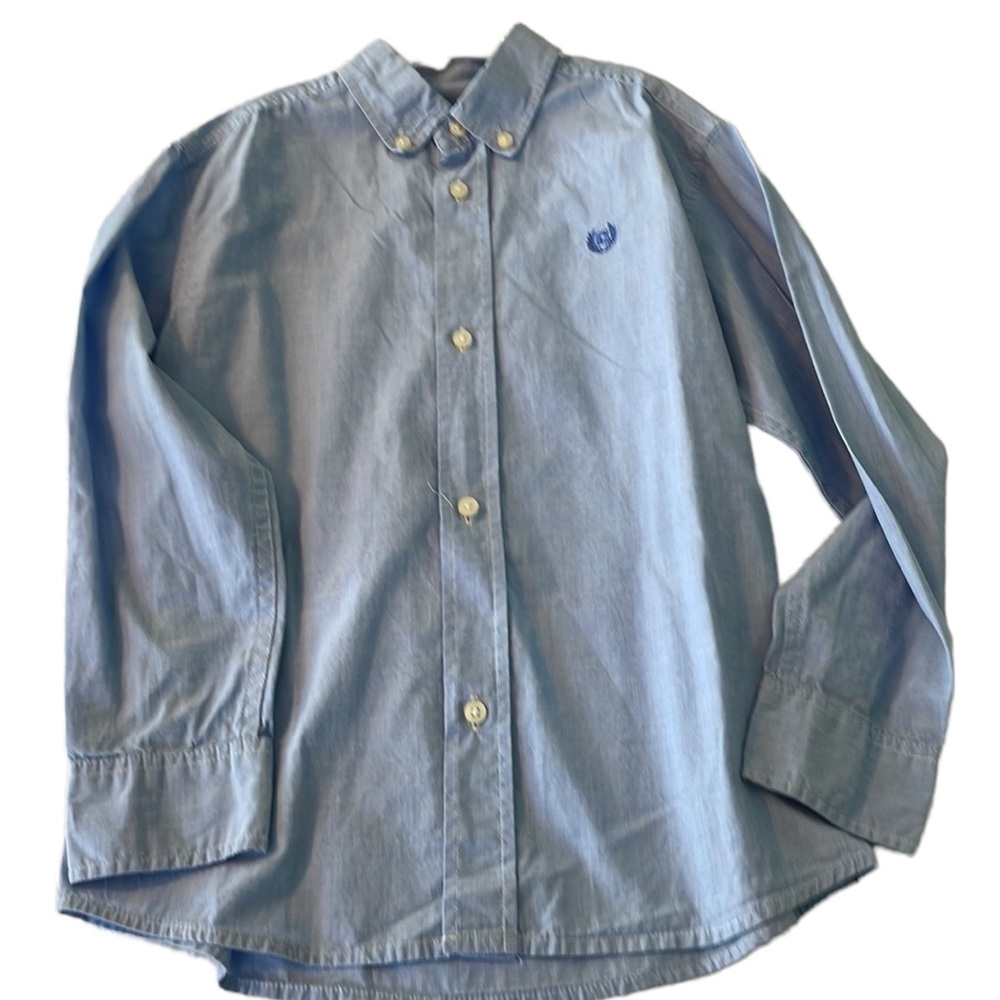 Chaps boys size 7 blue dress shirt